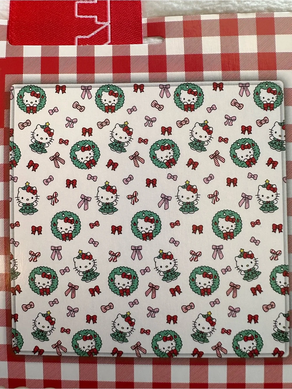 Hello Kitty Christmas Bows Blanket with Red and Pink Accents